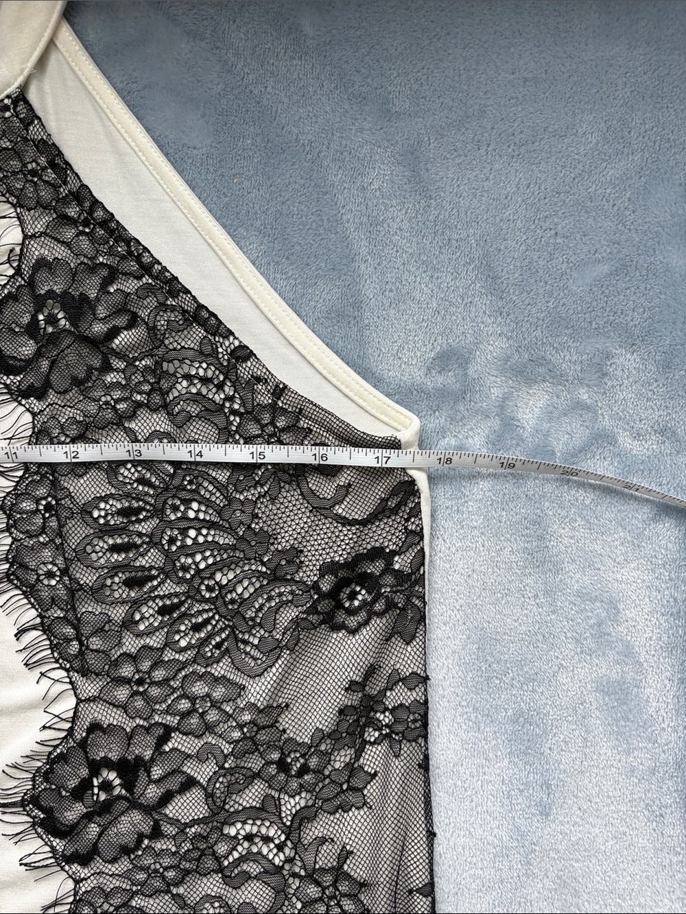 Cable & Gauge White Halter Camisole with Black Lace Overlay - Picture 8 of 10